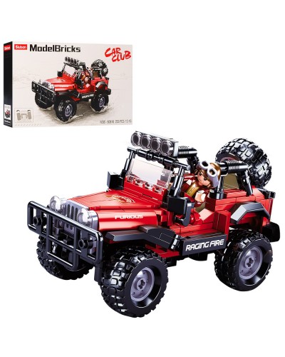 Конструктор «Джип» 17,8 см на 253 деталі з фігуркоюі, у коробці 38,5х24х7 см, SLUBAN