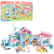 Конструктор «Будинок» на 410 деталей з маш нкою та фігурками, у коробці 47,5х28,5х7 см, SLUBAN