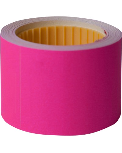 Етикетки-цінники 50х40 мм малинові 100 шт., 4 м, зовнішня намотка, TM Buromax