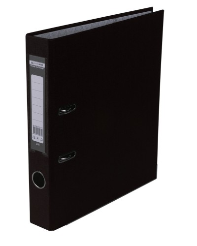 Папка-реєстратор «LUX» одностороння збірна 50 мм, PP, чорна, JOBMAX