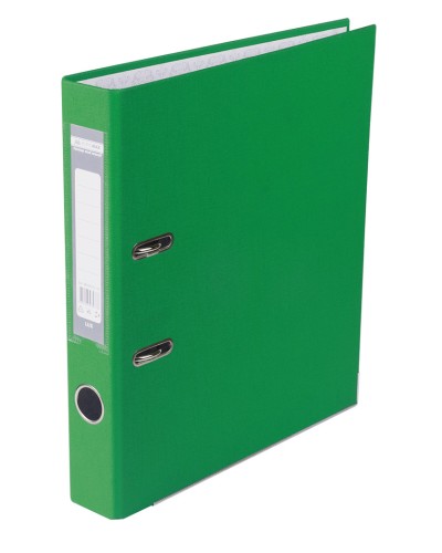 Папка-реєстратор «LUX» одностороння збірна 50 мм, PP, зелена, JOBMAX