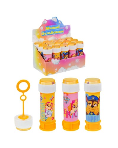 Мильні бульбашки «Щенячий Патруль» рожеві 60 мл, в асортименті, у коробці