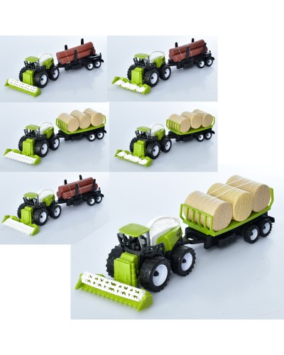 Комбайн з причепом 32 см інерційний, в асортименті, у пакеті 32х8х10 см